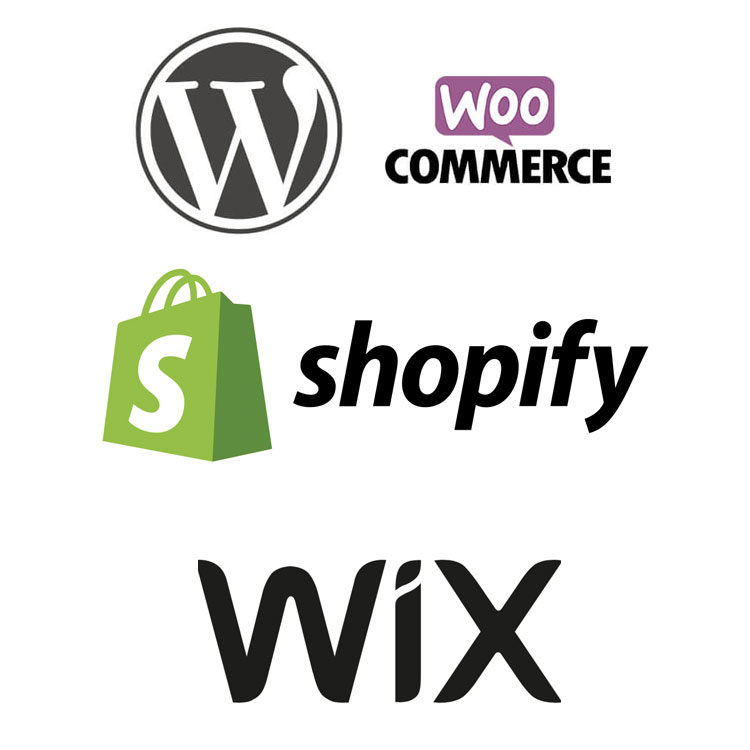 shopify wix woocommerce wordpress